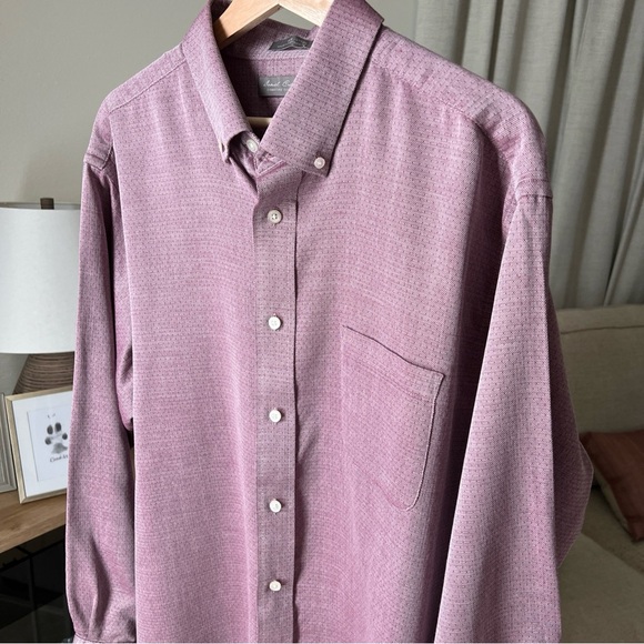 Daniel Cremieux Men’s Plum Long Sleeve Button Up Shirt Size XL - Picture 2 of 14